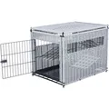 Indoor-Zwinger, M: 58 x 60 x 77 cm, Polyrattan, hellgrau