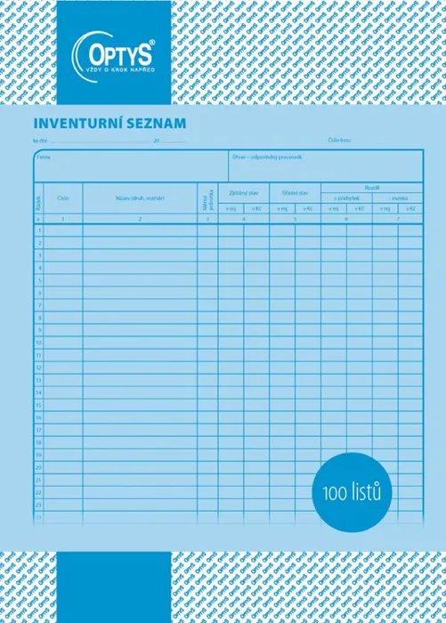 Hauptbild des Produkts Inventurní seznam A4, 100 listů 1049