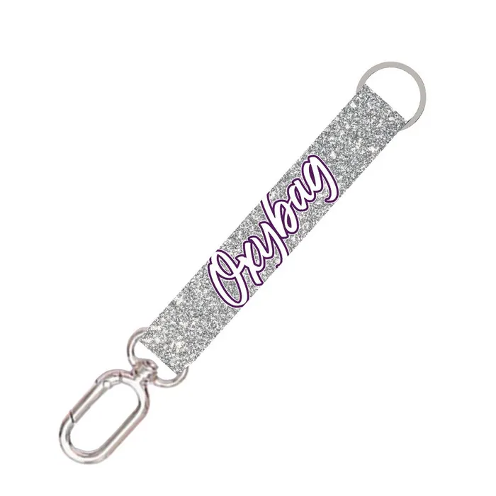 Hauptbild des Produkts Krátká klíčenka s karabinkou Silver glitter