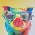 Weiteres Produktbild "Animal" Notizbuch, A4, liniert mit Rand, 40+2 Blätter, Schweinchen, MITAMA 62744-90113