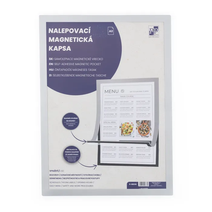 Hauptbild des Produkts Nalepovací magnetická kapsa A3 stříbrná