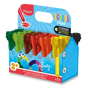 Mapes Infinity Kidy Jumbo Buntstifte – Schulpackung, 72 Stück