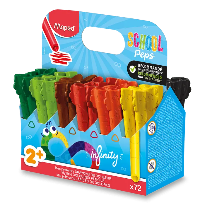 Hauptbild des Produkts Pastelky Mapes Infinity Kidy Jumbo - školní balení [72 ks]