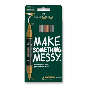 Faber-Castell Multimark Metallic Acrylmarker [4 Stück]