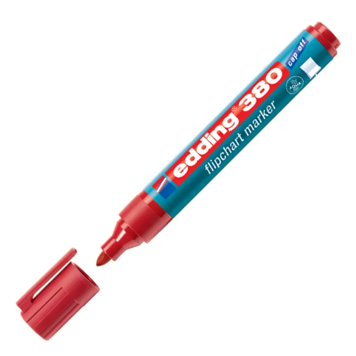 Hauptbild des Produkts Popisovač na bílou tabuli a flipchart "380", červená, 1,5-3mm, kuželový hrot, EDDING