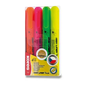 Kores High Liner Plus Highlighter 0,5–5 mm, 4-farbiger Mix
