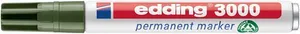 Permanent Marker "3000", olive green, 1.5-3 mm, conical tip, EDDING 7580228008