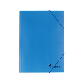 Tafeln mit Gummiband, blau, Karton, A4, VICTORIA