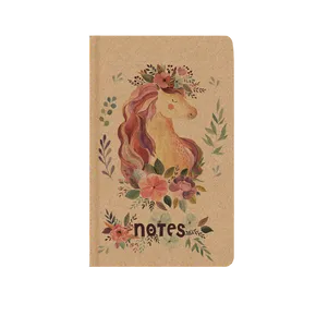 Notizbuch leer - A5 - Kraftpapier - Einhorn