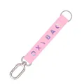 Kurzer Schlüsselanhänger mit Karabiner, holografisches Pink