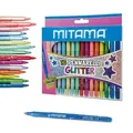 Strasssteine mit Glitzer, 16 verschiedene Farben, 3 mm, dreieckig, MITAMA 62845