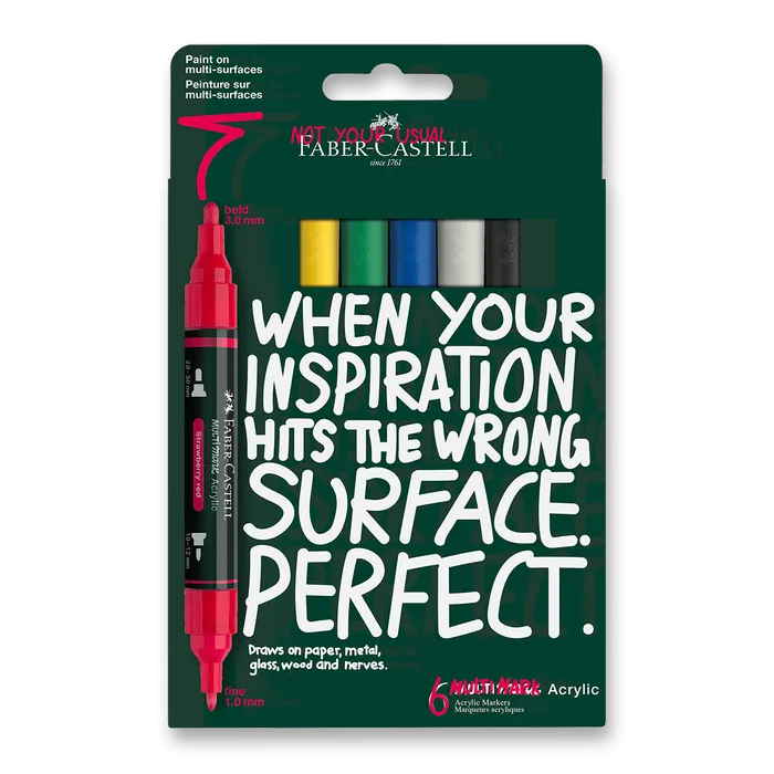 Hauptbild des Produkts Akrylový popisovač Faber-Castell Multimark Basic [6 ks]