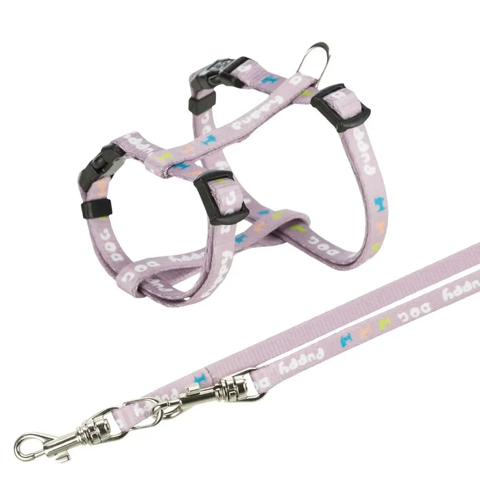 Hauptbild des Produkts JUNIOR postroj s vodítkem pro štěňata, světlá lila M-L: 27-45 cm/10 mm, 2,00 m