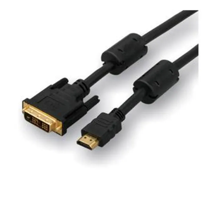 Hauptbild des Produkts Kabel DVI (18+1) M- HDMI M, 2m, zlacené konektory, černá, Logo, blistr