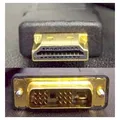Video-Kabel DVI (18+1) M - HDMI M, 2m, goldene Konnektoren, schwarz, Logo, Blister