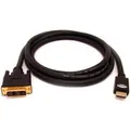Video-Kabel DVI (18+1) M - HDMI M, 2m, goldene Konnektoren, schwarz, Logo, Blister