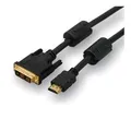 Video-Kabel DVI (18+1) M - HDMI M, 2m, goldene Konnektoren, schwarz, Logo, Blister