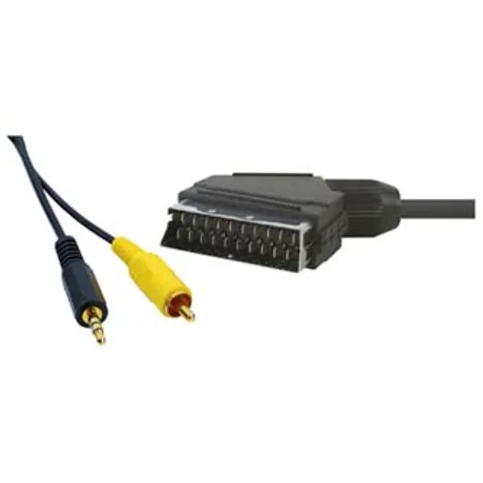 Hauptbild des Produkts Kabel Scart M- Cinch + Jack (3,5mm) M, 1.5m, černá