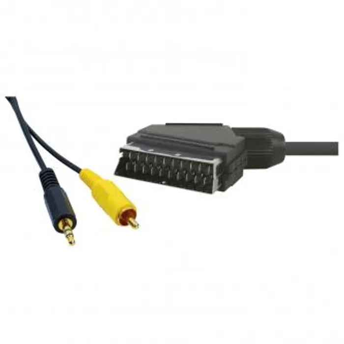 Hauptbild des Produkts Kabel Scart M- Cinch + Jack (3,5mm) M, 5m, černá