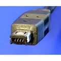 Weiteres Produktbild USB Kabel (1.1), USB A M - 4-pin M, 0.7m, aufrollbar, schwarz, Logo, HIROSE