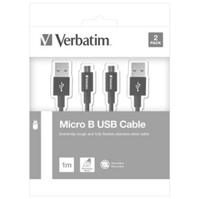 Hauptbild des Produkts Kabel USB (2.0), USB A M reversible- USB micro M reversible, 1m, reversible, 3 černý, Ve