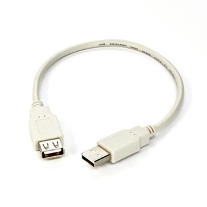Hauptbild des Produkts Kabel USB (2.0), USB A M- USB A F, 0.3m, černý/bílý, Logo, blistr