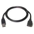 USB-Kabel (2.0), USB A M- USB A F, 0.3m, schwarz/weiss