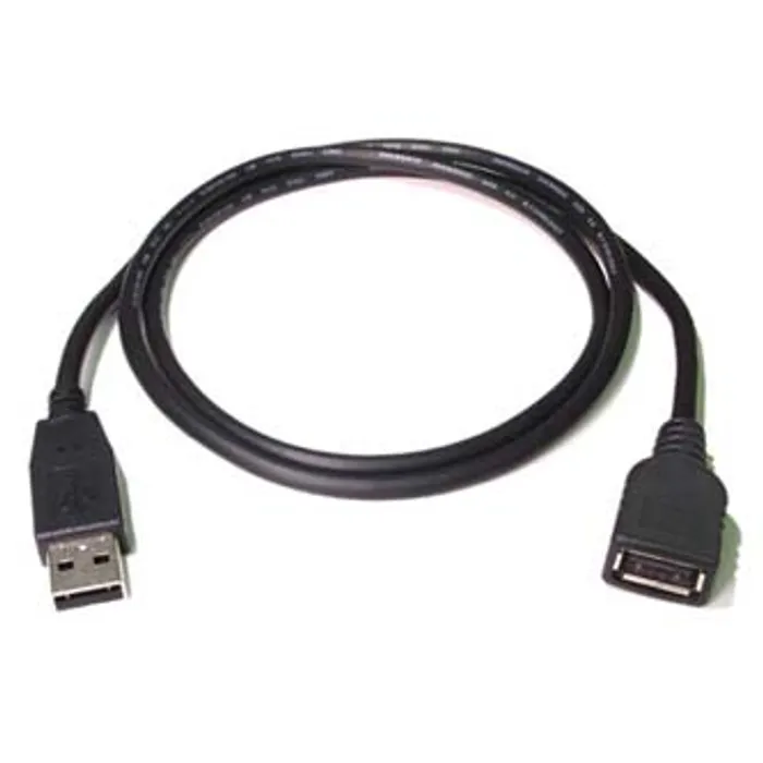 Hauptbild des Produkts Kabel USB (2.0), USB A M- USB A F, 0.3m, černý/bílý