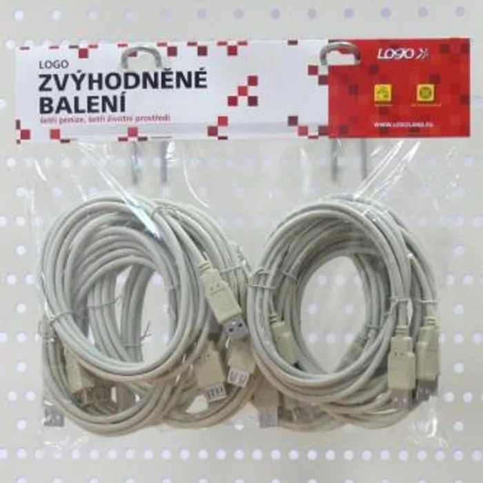 Hauptbild des Produkts Kabel USB (2.0), USB A M- USB A F, 1.8m, černý, Logo, cena za 1 kus