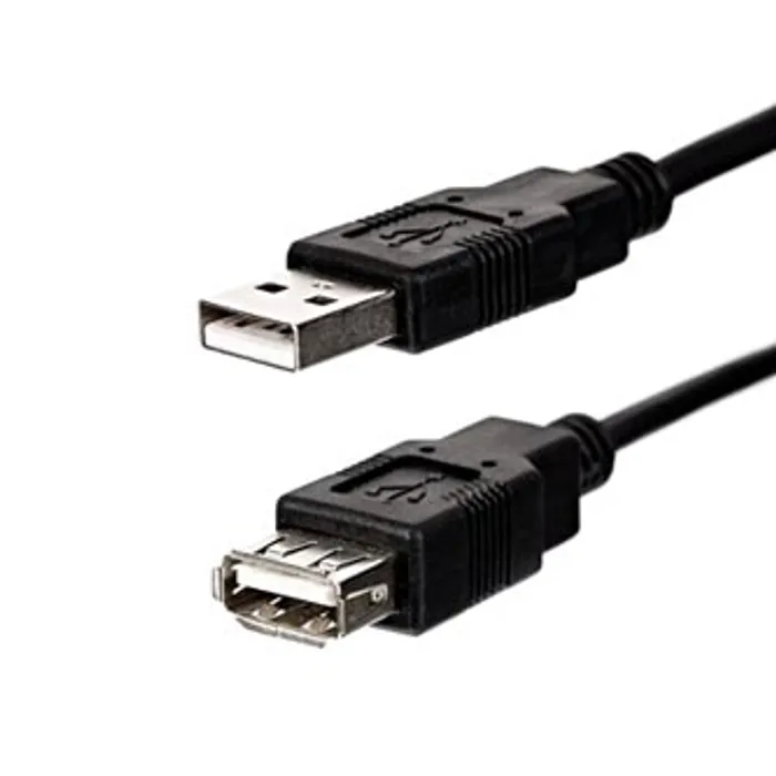 Hauptbild des Produkts Kabel USB (2.0), USB A M- USB A F, 3m, černý, Logo Economy