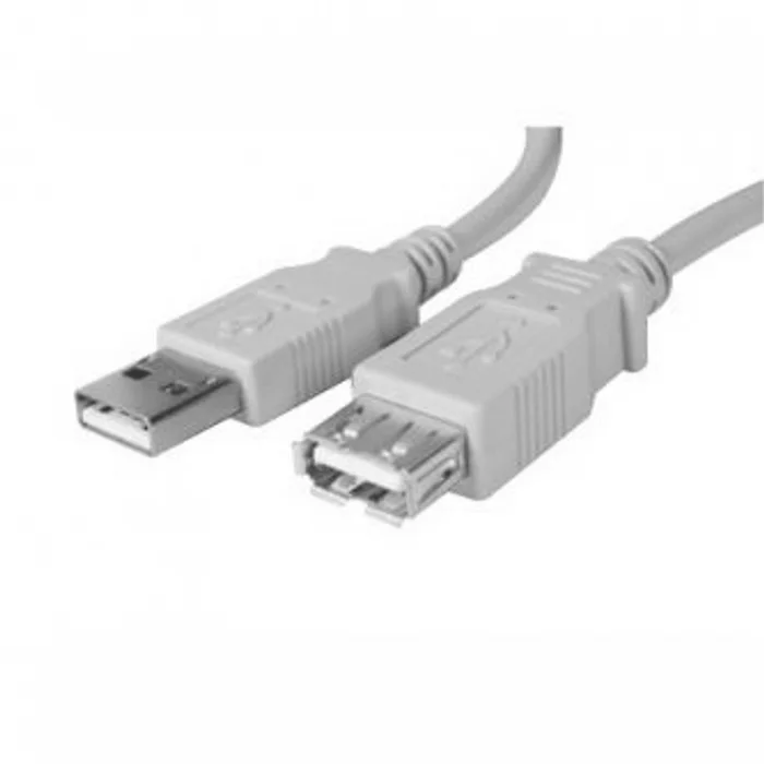 Hauptbild des Produkts Kabel USB (2.0), USB A M- USB A F, 3m, šedý, Logo