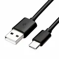 USB Kabel (2.0), USB A M - USB C M, 1m, schwarz, Logo, Blister