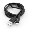 USB Kabel (2.0), USB A M - microUSB M, 1m, reversible, schwarz, Verbatim, Box, 48863