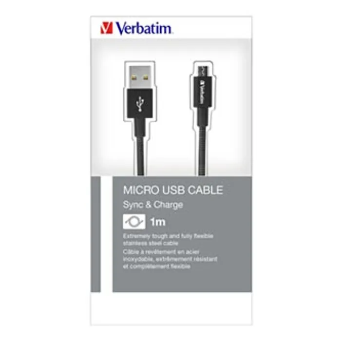 Hauptbild des Produkts Kabel USB (2.0), USB A M- USB Micro, 1m, černý, Verbatim, box, 48863