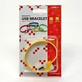 Weiteres Produktbild USB Kabel (2.0), USB A M - microUSB M, 0.25m, gelb, Logo, Blister, Armband