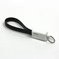 USB Kabel (2.0), USB A M - microUSB M, 0.2m, schwarz, Logo, Blister, Schlüsselring