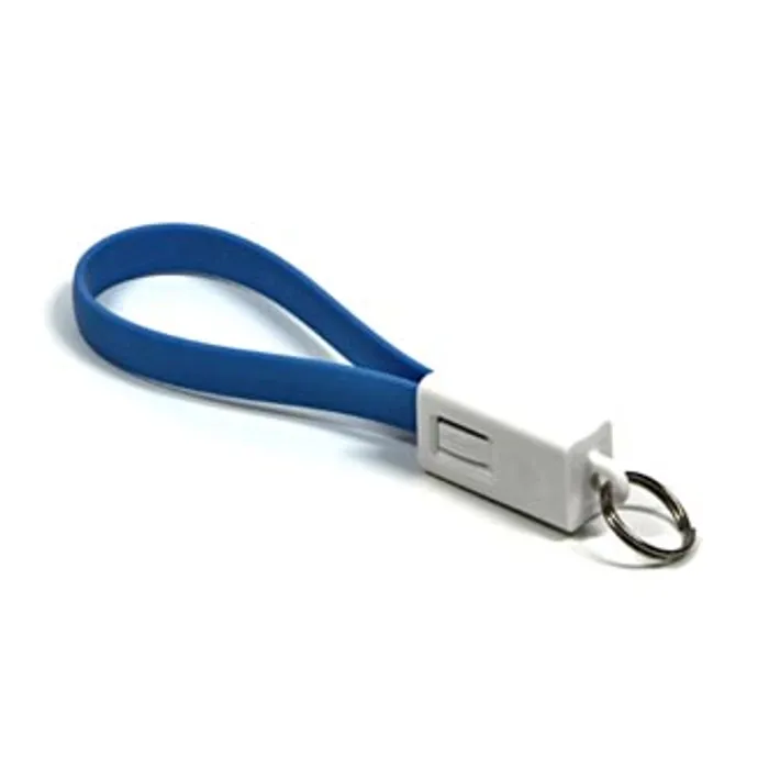Hauptbild des Produkts Kabel USB (2.0), USB A M- USB micro M, 0.2m, modrý, klíčenka