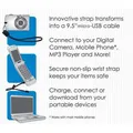 Weiteres Produktbild USB Kabel (2.0), USB A M - microUSB M, 0.3m, schwarz, Logo, Handygurt