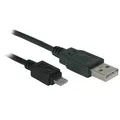 USB Kabel (2.0), USB A M - microUSB M, 1.8m, schwarz, Logo, Blister