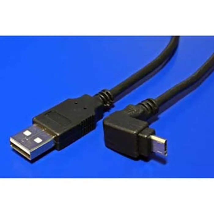Hauptbild des Produkts Kabel USB (2.0), USB A M- USB micro M, 1.8m, lomený 90°, černý