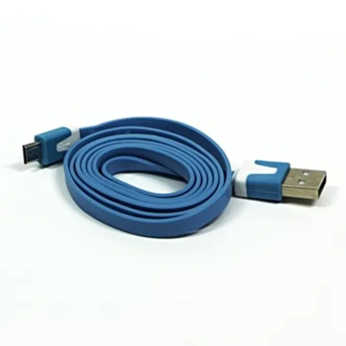 Hauptbild des Produkts Kabel USB (2.0), USB A M- USB micro M, 1m, plochý, modrý, Logo, blistr