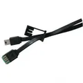 Weiteres Produktbild USB Kabel (2.0), USB A M - miniUSB M, 0.3m, schwarz, Logo, Kameragurt