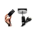 USB Kabel (2.0), USB A M - miniUSB M, 0.3m, schwarz, Logo, Kameragurt