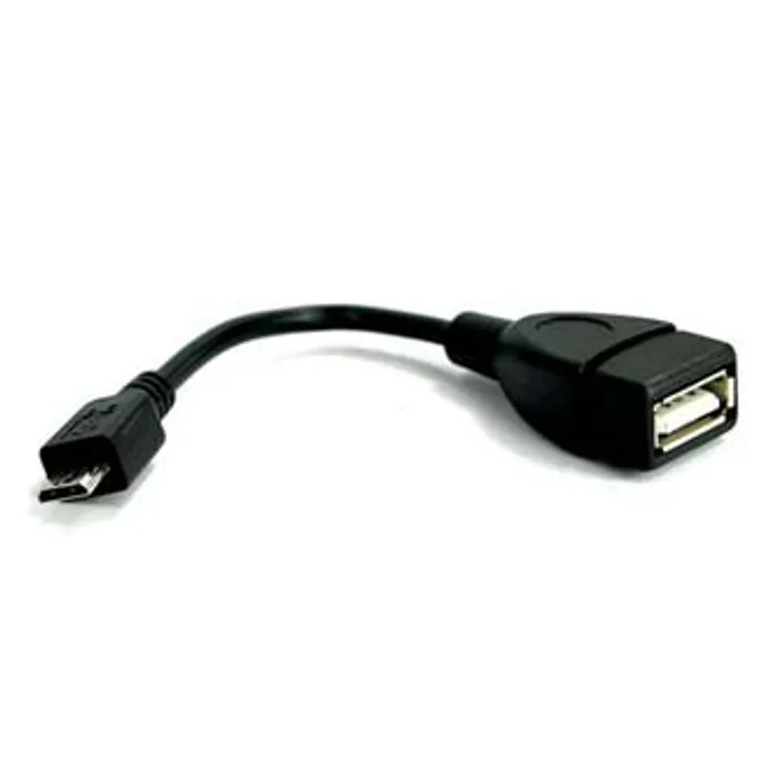Hauptbild des Produkts Kabel USB (2.0), USB micro OTG M- USB A OTG F, 0.15m, černý, Logo