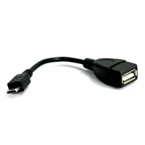 USB-Kabel (2.0), USB micro OTG M- USB A OTG F, 0.15m, schwarz