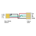 Weiteres Produktbild USB-Kabel (2.0), USB micro OTG M- USB A OTG F, 0.15m, schwarz