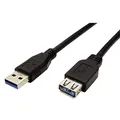 USB-Kabel (3.0), USB A M- USB A F, 1.8m, schwarz