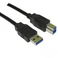 USB-Kabel (3.0), USB A M- USB B M, 1.8m, schwarz