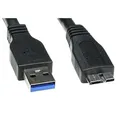 USB Kabel (3.0), USB A M - USB micro B M, 2m, schwarz, Logo, Blister