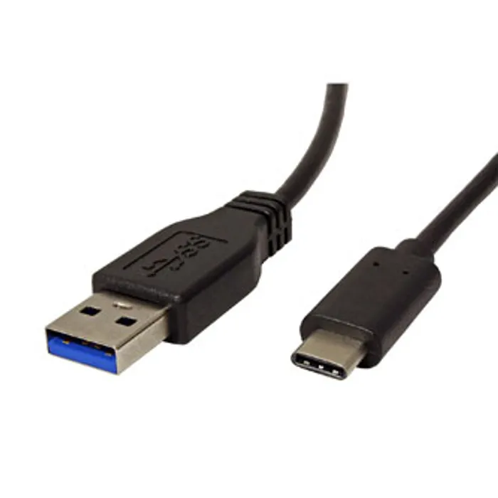 Hauptbild des Produkts Kabel USB (3.1), USB A M- USB C M, 0.5m, kulatý, černý, plastic bag